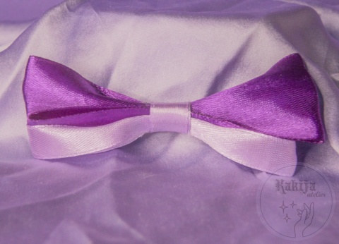 Spinka z kokardką fioletowo-liliowa